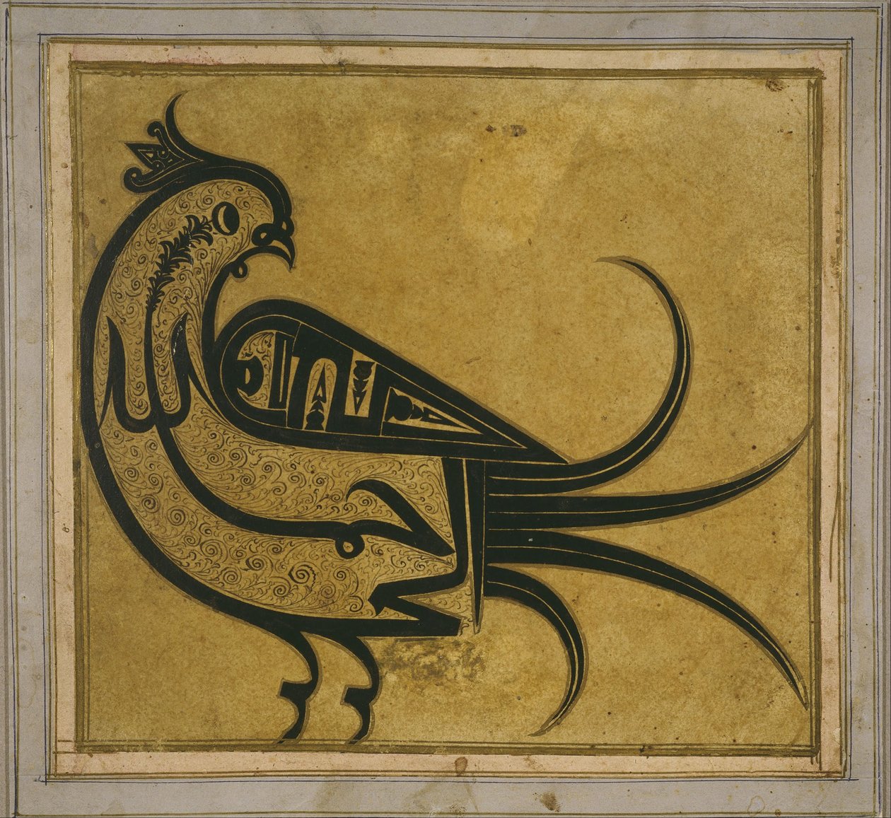 Calligraphie en forme de huppe - bismillah ar-rahman ar-rahim (au nom de Dieu, le Très Gracieux) - Unbekannt Unbekannt