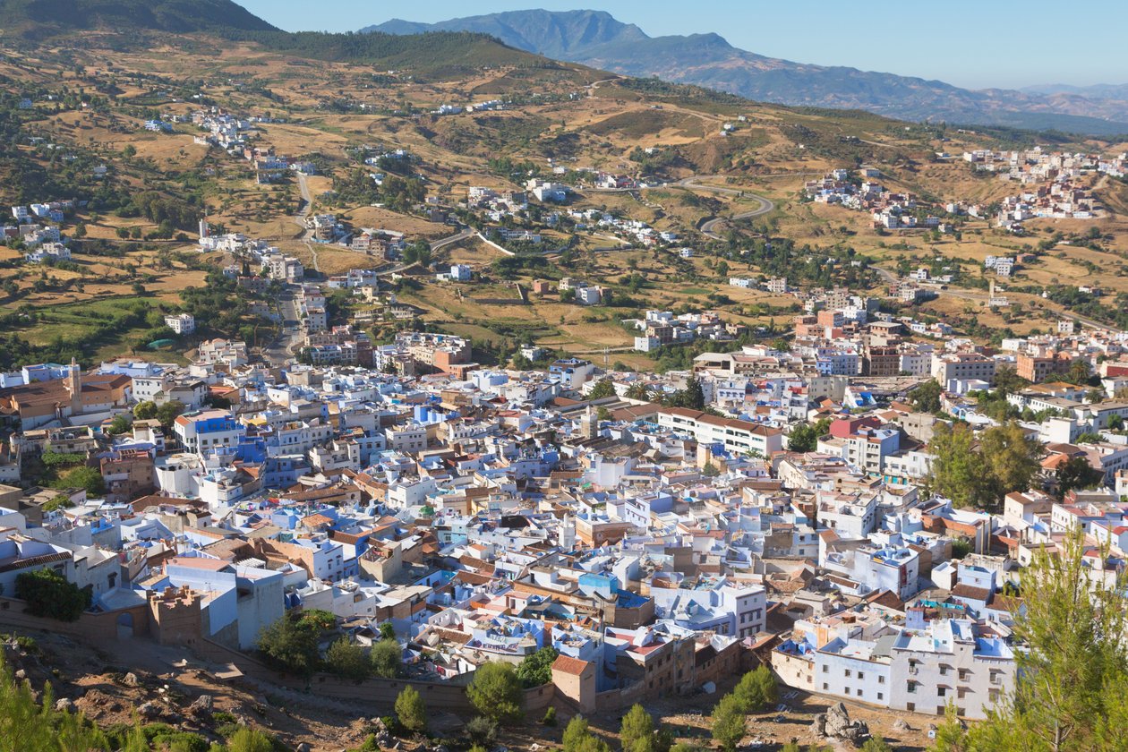 Chefchaouen, Maroc. Vue d