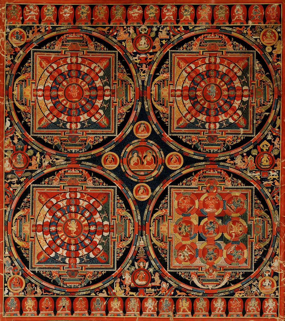 Quatre mandalas Vajravali Thangka - Unbekannt Unbekannt