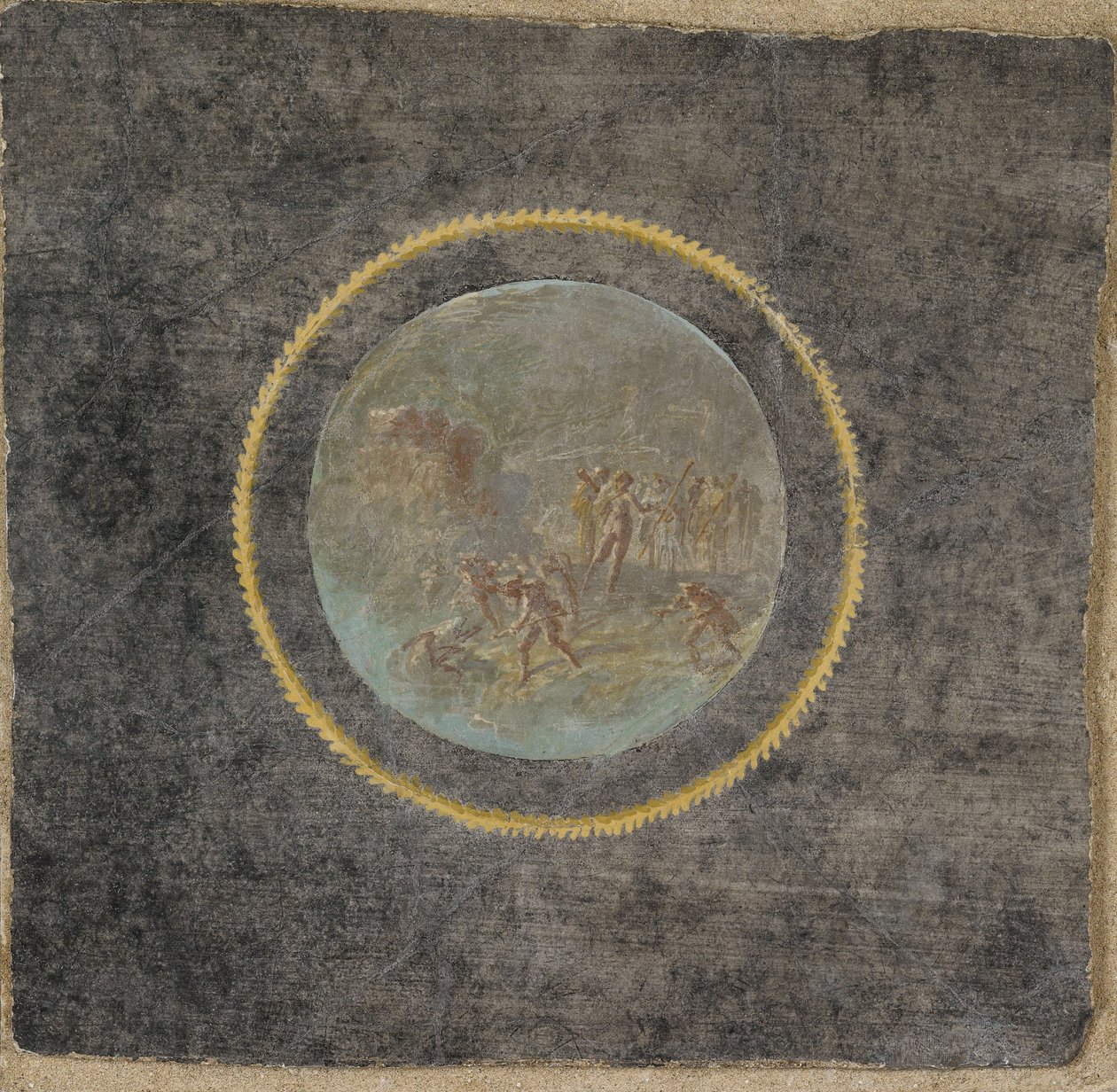 Fragment de fresque avec Héraclès et Hésione - Unbekannt Unbekannt