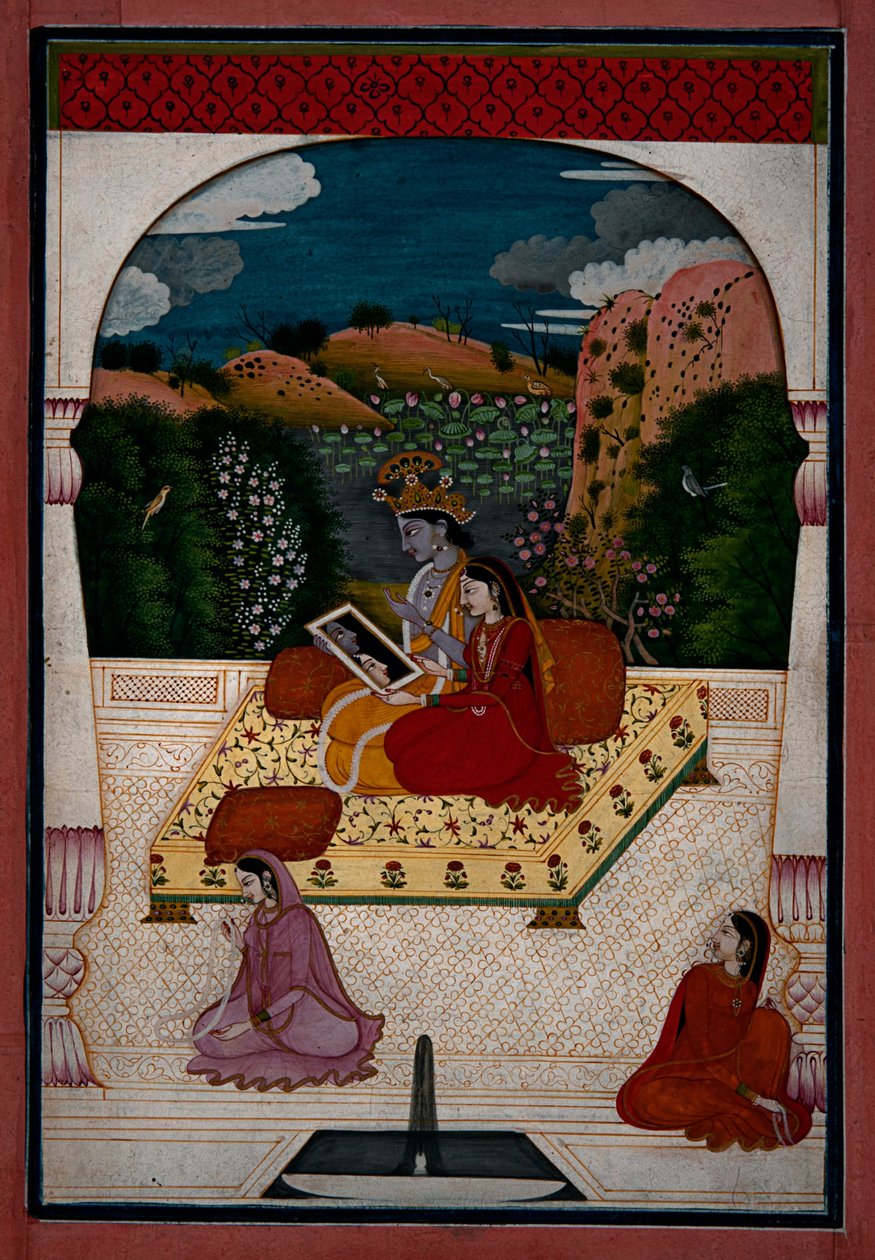 Krishna et Radha se regardant dans un miroir - Unbekannt Unbekannt