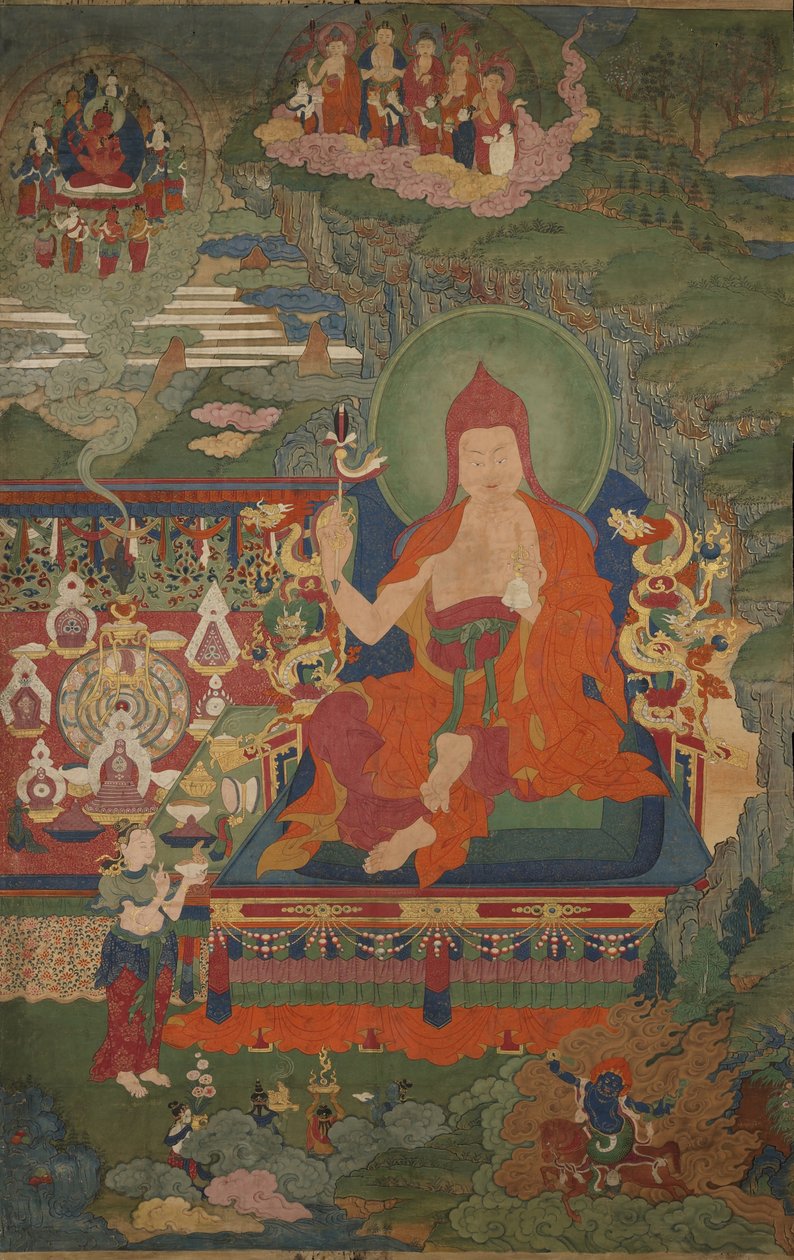 Lama engagé dans un rituel - Unbekannt Unbekannt