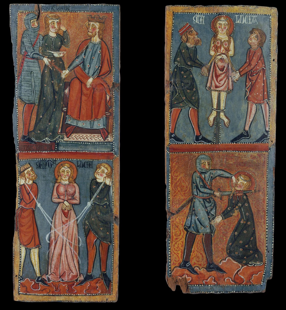 Panneaux avec scènes du martyre de Sainte Lucie - Unbekannt Unbekannt
