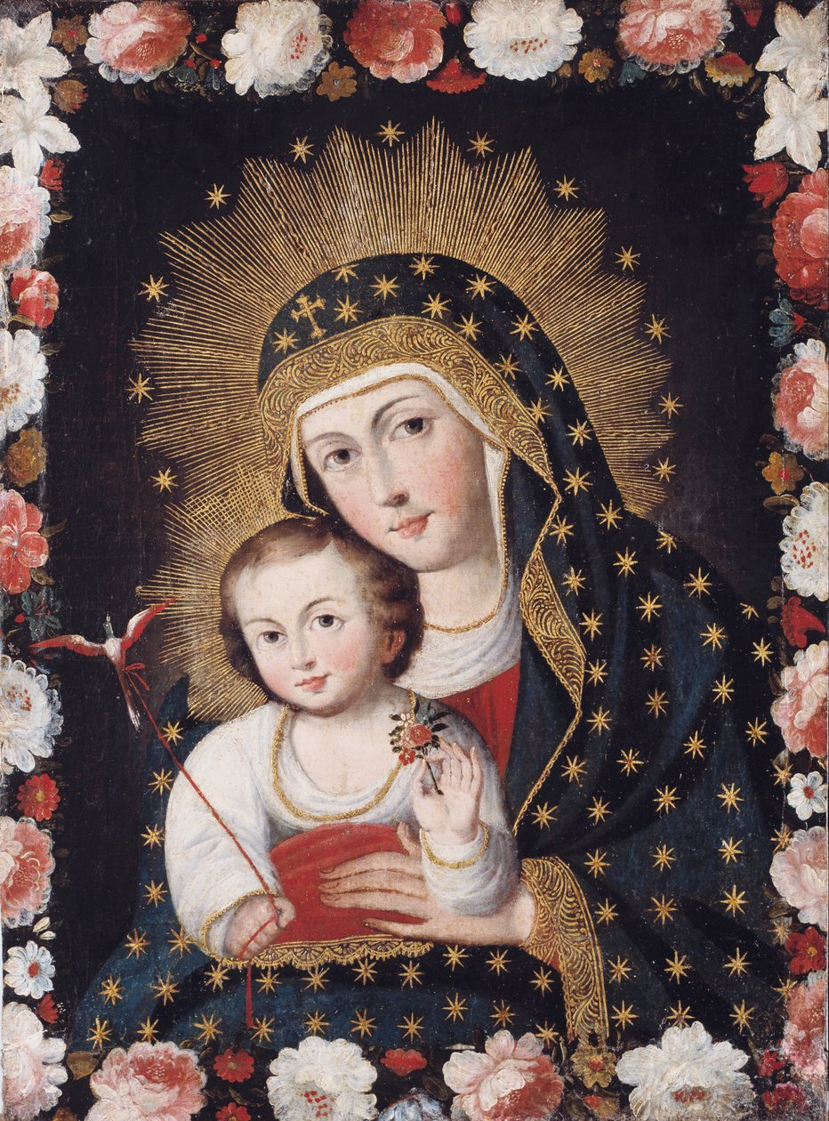 Madone et enfant avec un oiseau - Unbekannt Unbekannt