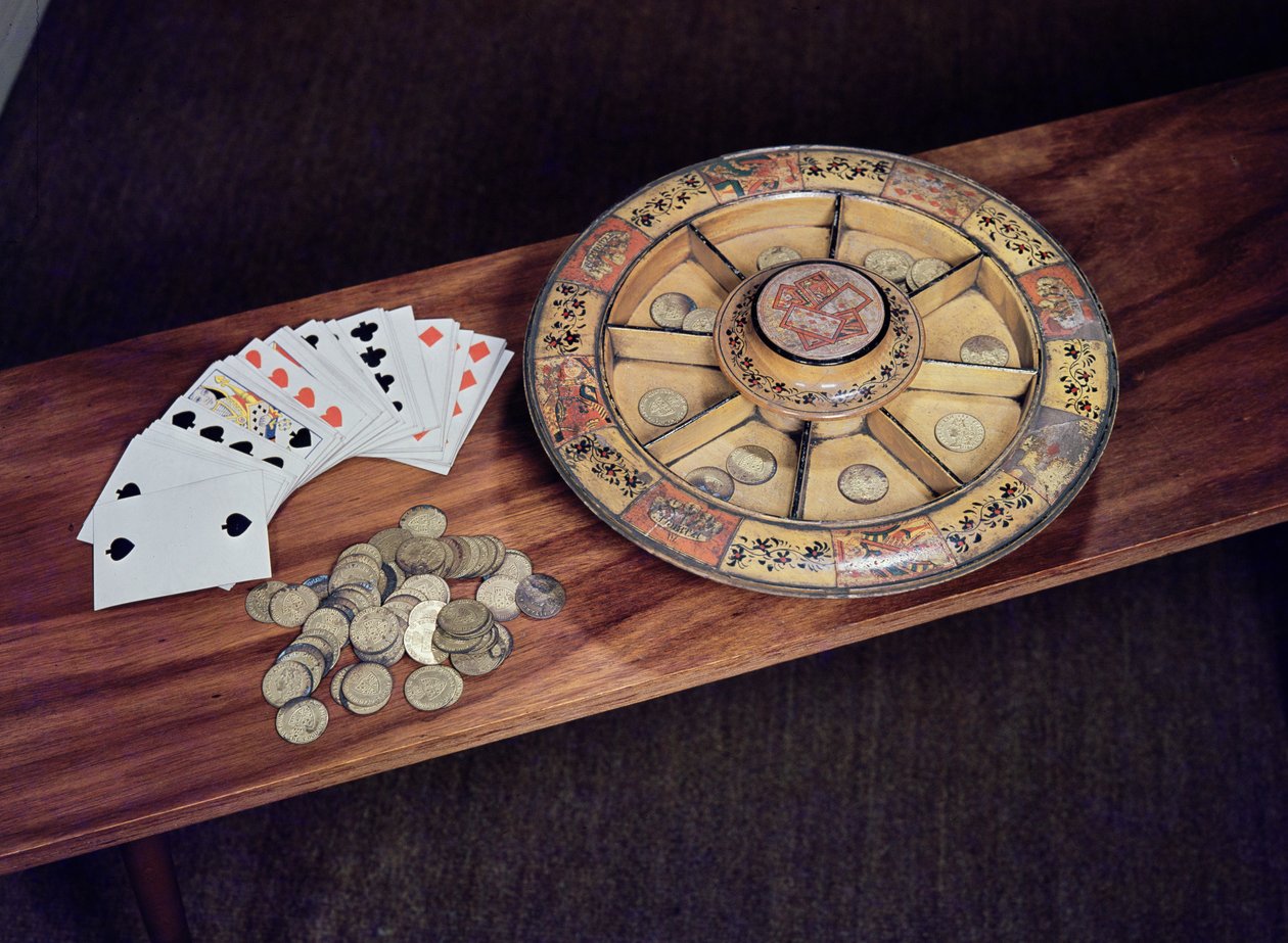 Jeu de Pope Joan, cartes et jetons de jeu, milieu du 19ème siècle - Unbekannt Unbekannt
