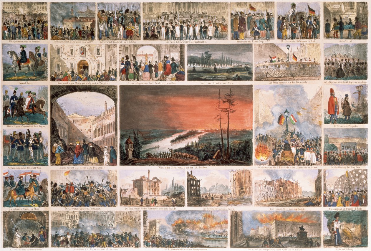 Révolution à Vienne : le prince Alfred Windischgratz force Vienne à se rendre après un troisième soulèvement le 6 octobre 1848 - Unbekannt Unbekannt