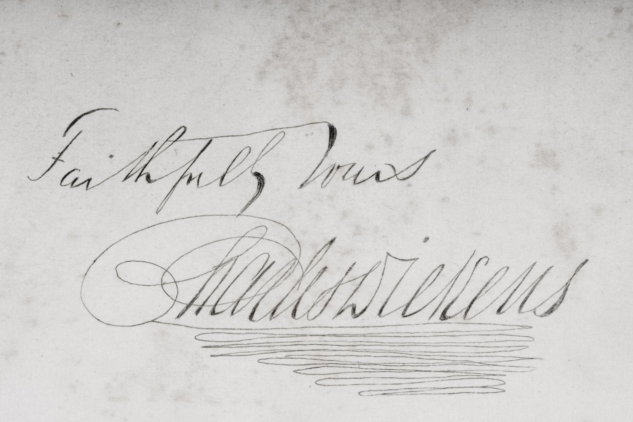 Signature de Charles Dickens (1812-70) 1853 - Unbekannt Unbekannt