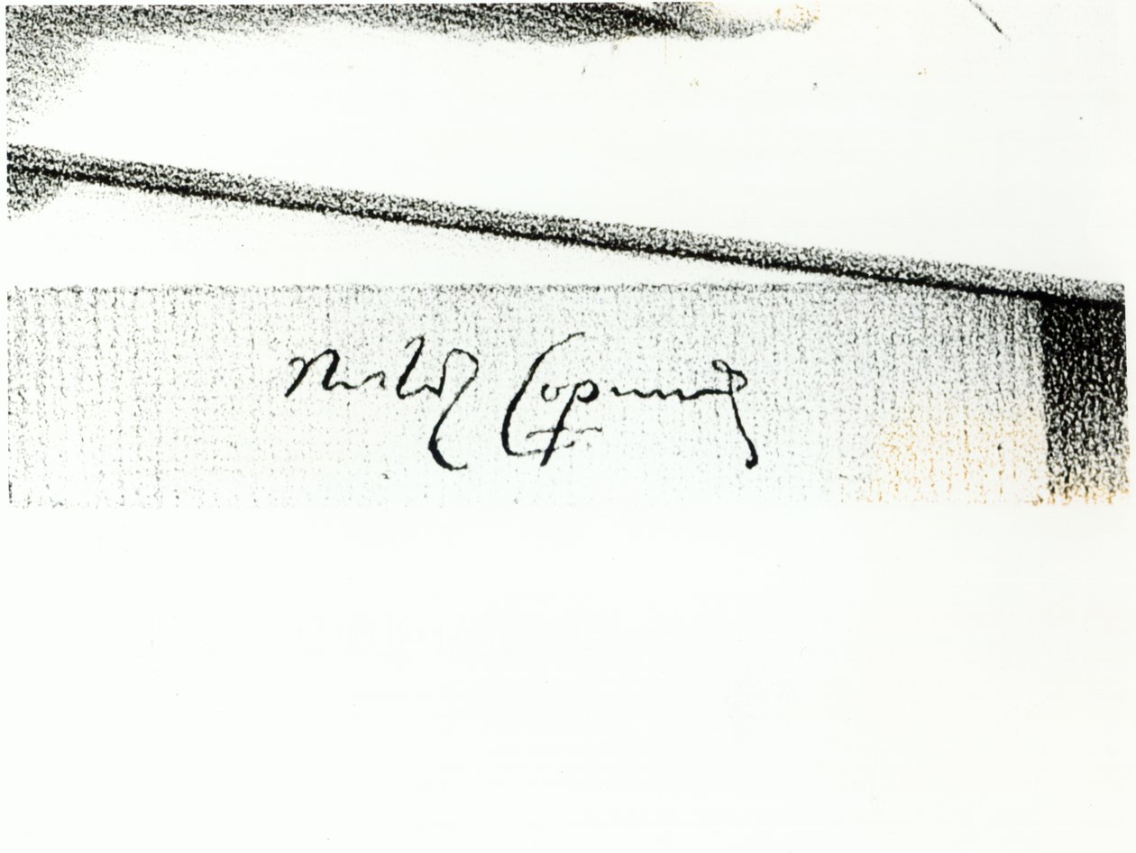 Signature de Nicolas Copernic (1473-1543) - Unbekannt Unbekannt