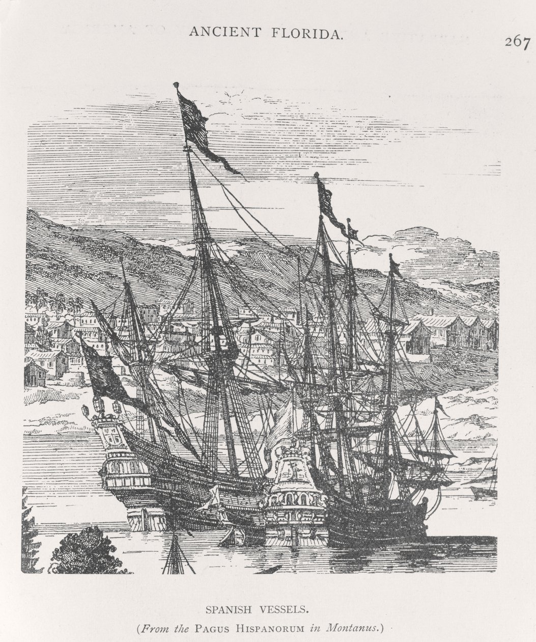 Navires espagnols, Floride, du Pagus Hispanorum dans Montanus, milieu du XVIe siècle - Unbekannt Unbekannt