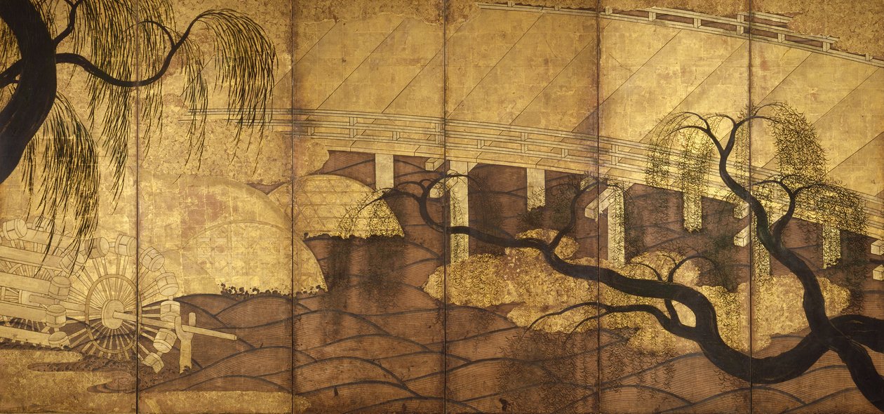 Le pont de la rivière à Uji - Unbekannt Unbekannt