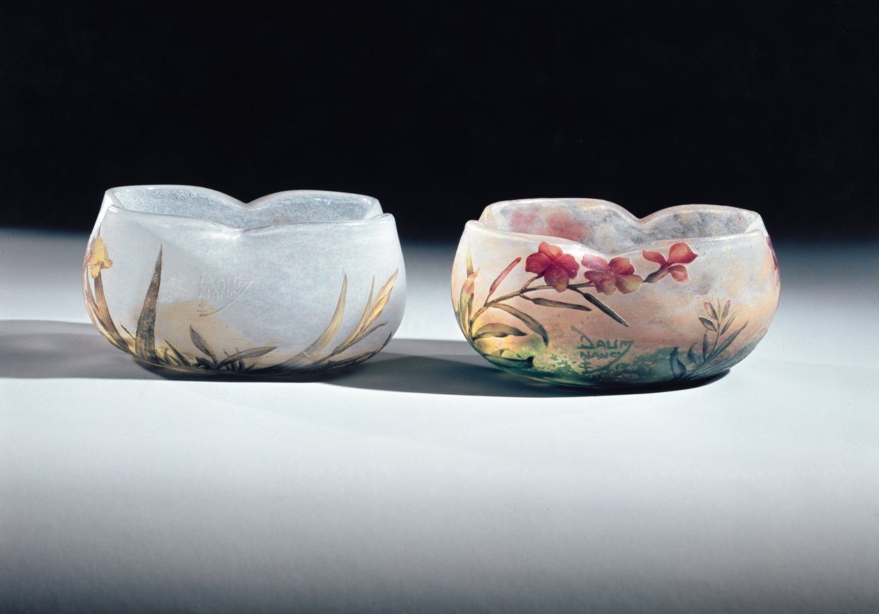 Deux bols par Daum, Nancy, France, 1900-6 - Unbekannt Unbekannt