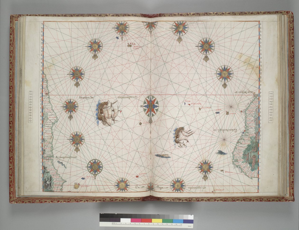 Atlas Vallard 1547 6 Brésil Afrique Océan Atlantique - Unbekannt Unbekannt