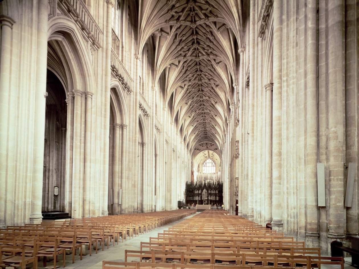 Vue de la nef, remodelée par William of Wykeham vers 1394 - Unbekannt Unbekannt
