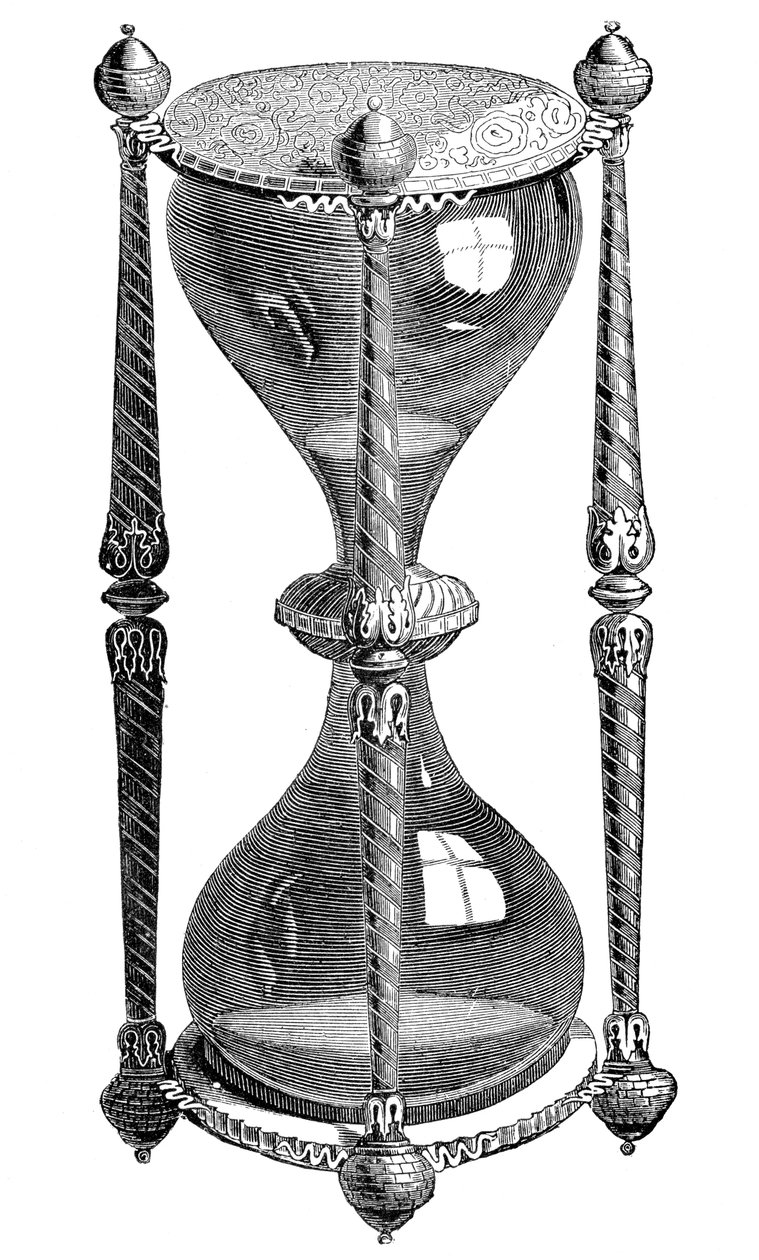 Sablier du XVIe siècle, gravure, XIXe siècle - Unbekannt
