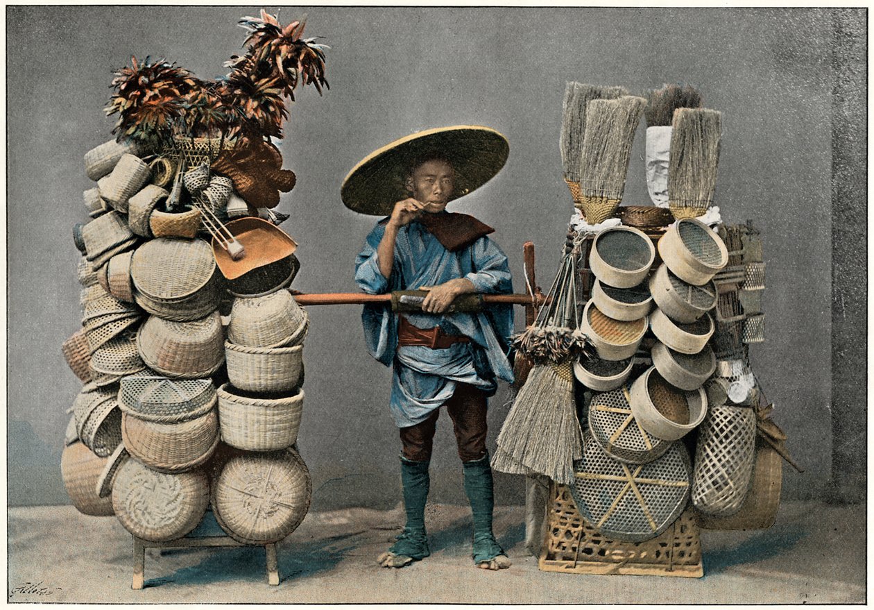 Un marchand de paniers, vers 1890 - Unbekannt