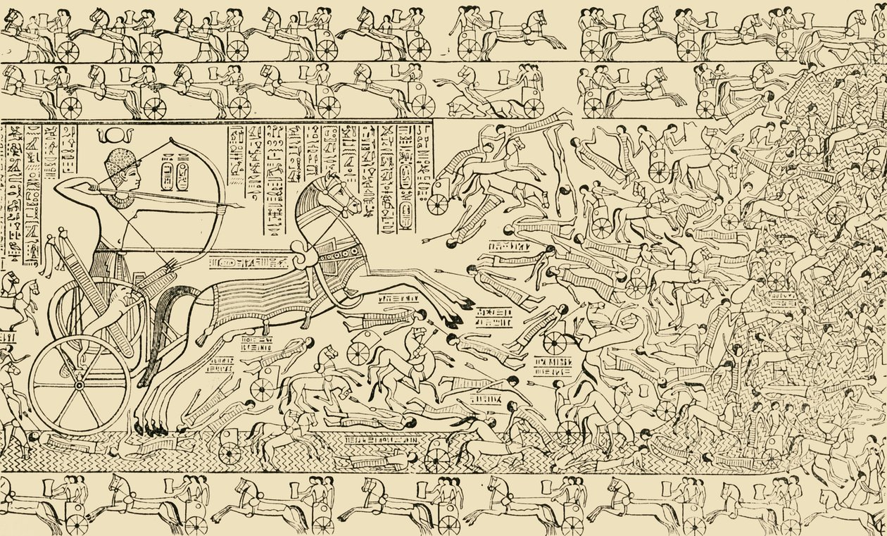 Une scène de bataille du Rameseum à Thèbes, 1890 - Unbekannt