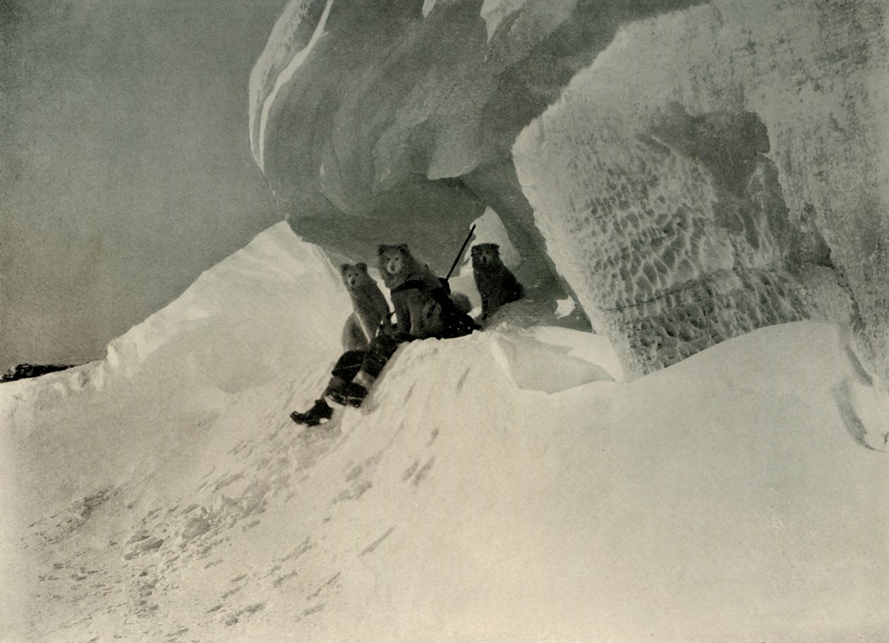 Une corniche de neige, vers 1908 - Unbekannt