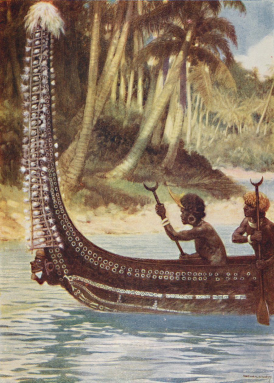 Une pirogue des Îles Salomon, 1923 - Unbekannt