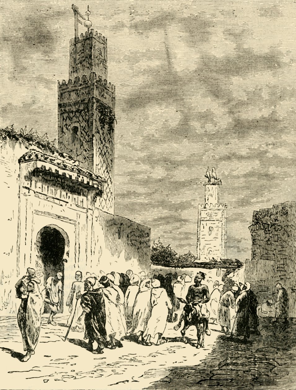 Une rue à Fès, 1890 - Unbekannt