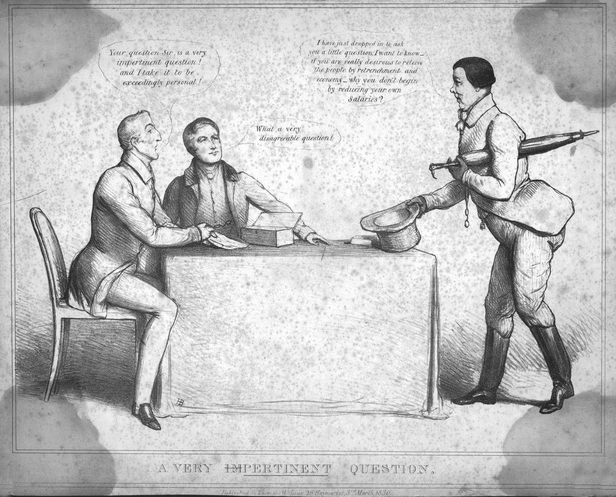 Une question très impertinente, 1830 - Unbekannt