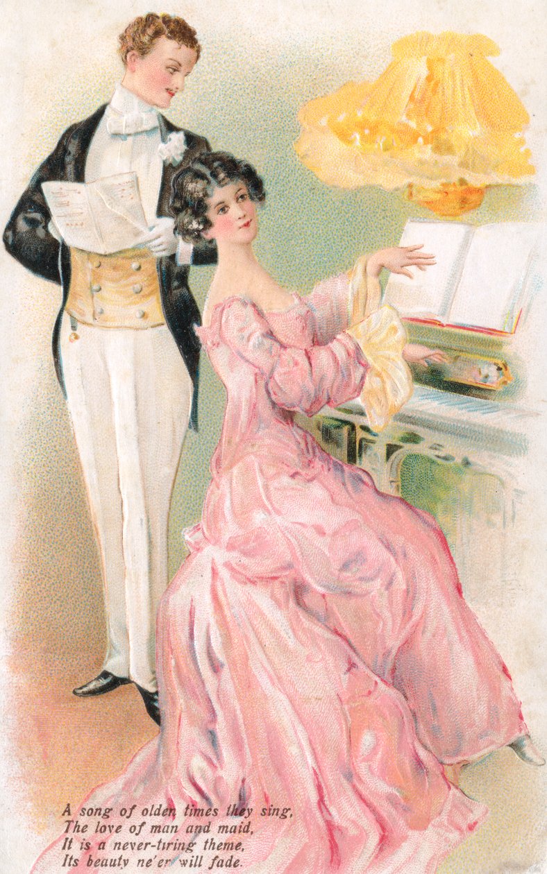 Un couple chantant une chanson - Unbekannt