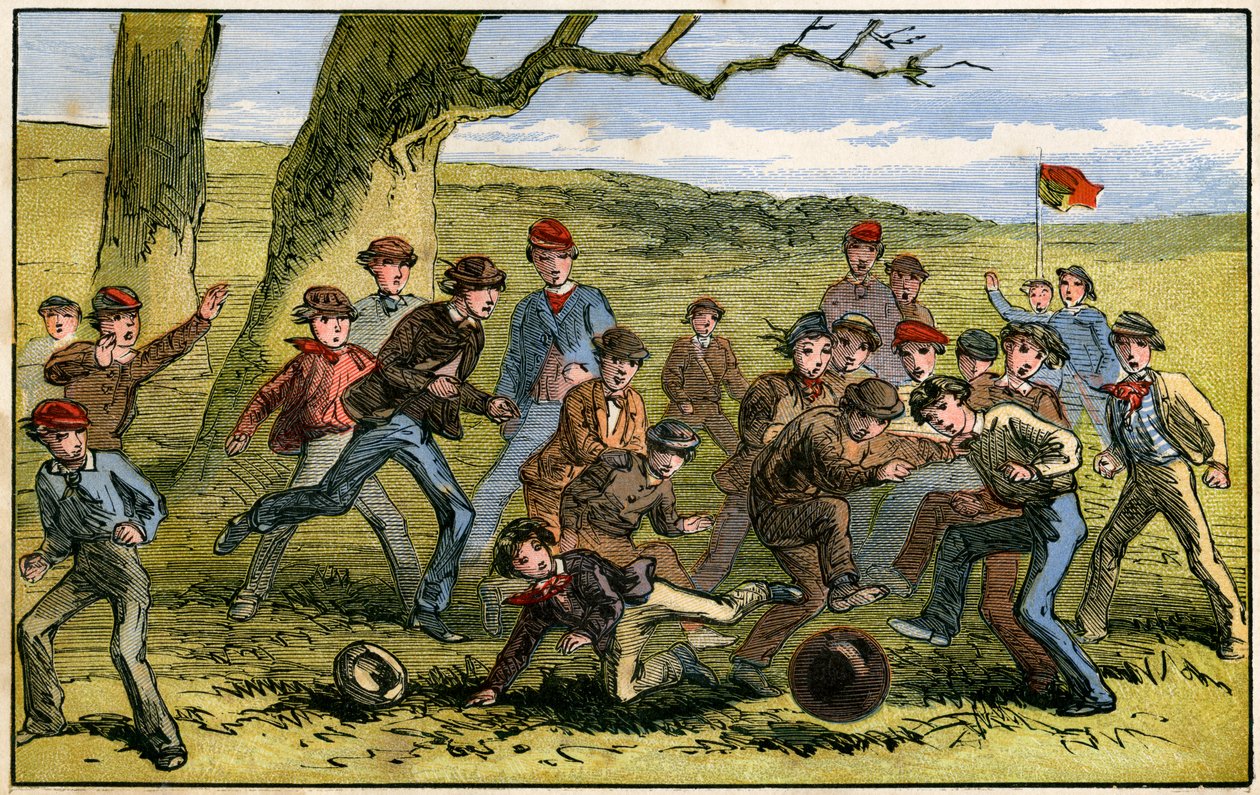 Un match de football, 19ème siècle - Unbekannt