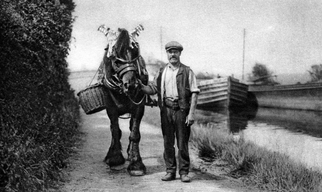 Un cheval tirant une péniche - Unbekannt