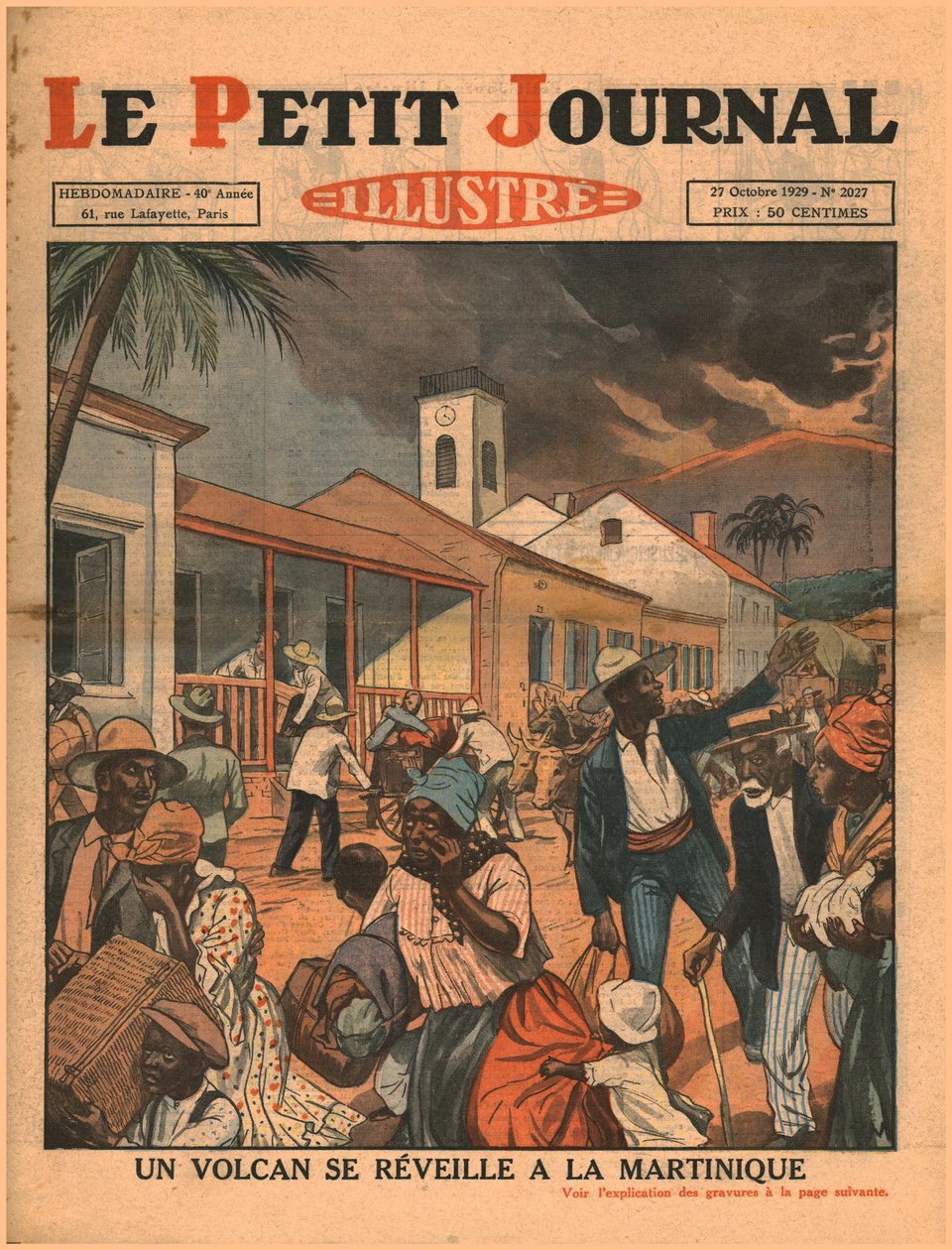 Un volcan entre en éruption en Martinique, 1929 - Unbekannt