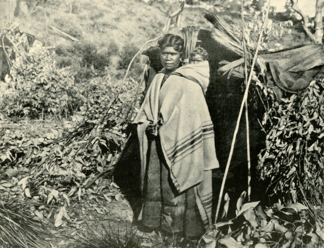 Femme aborigène avec enfant, 1901 - Unbekannt
