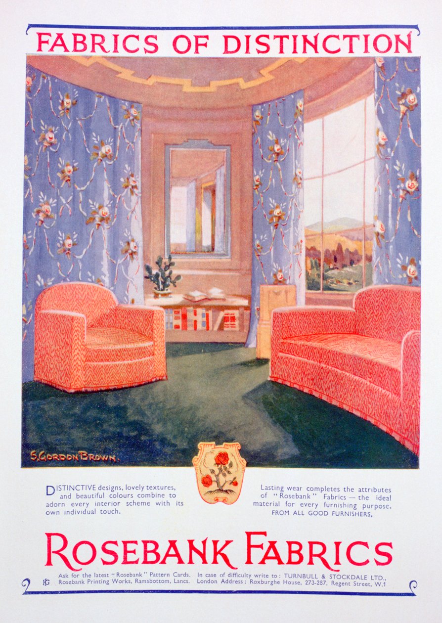 Publicité pour Rosebank Fabrics, 1935 - Unbekannt