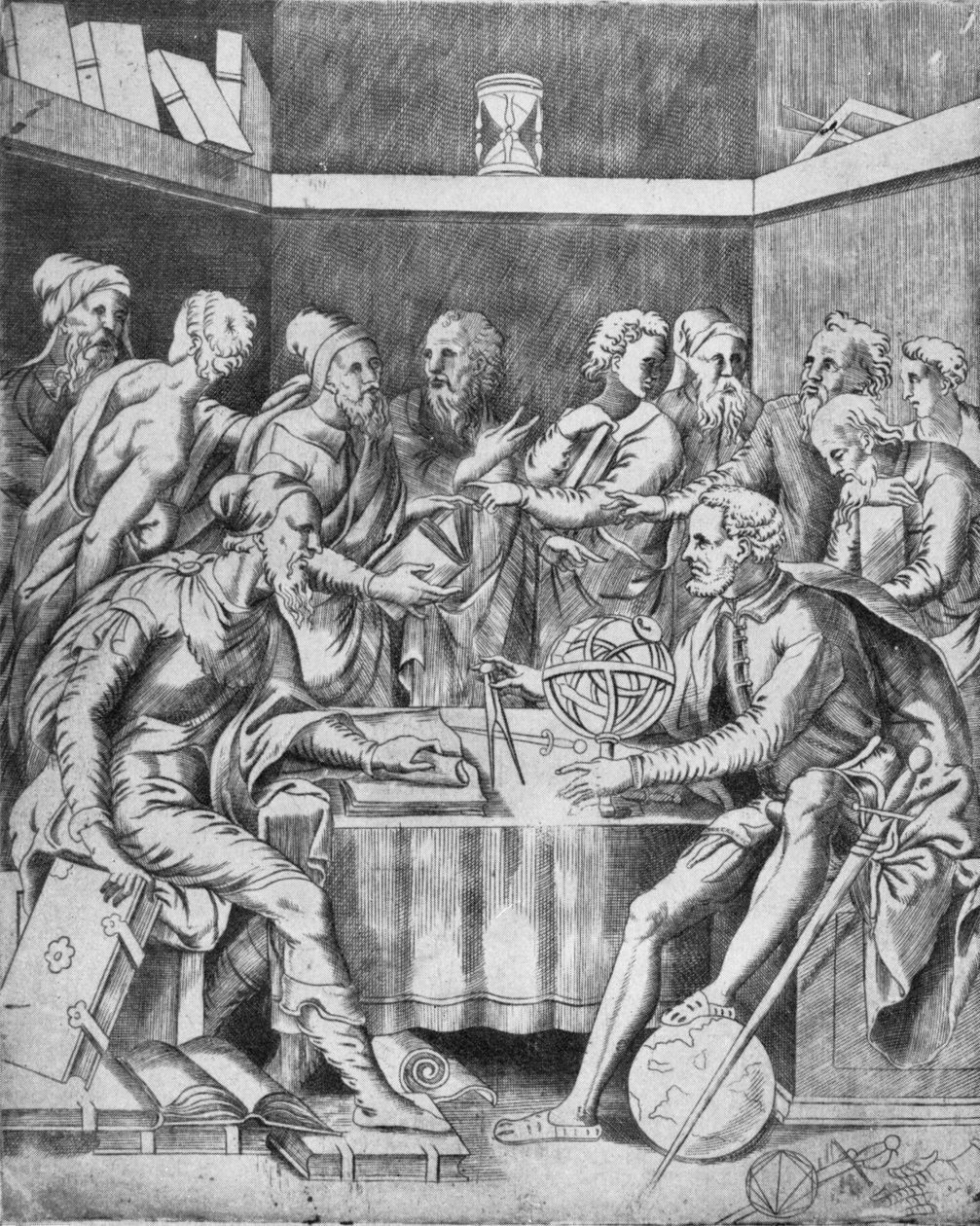 Agrippa instruisant ses élèves en mathématiques, 1553 - Unbekannt