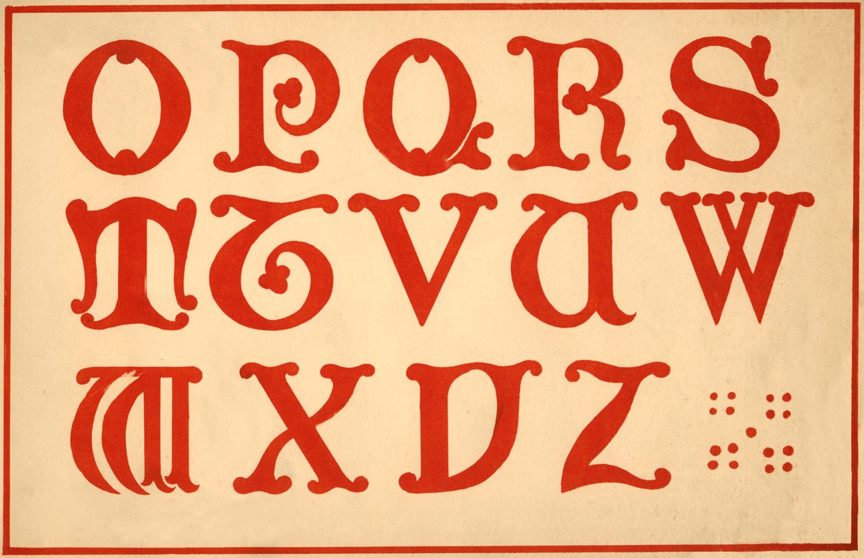 Alphabet, lettres O-Z, majuscules - Unbekannt