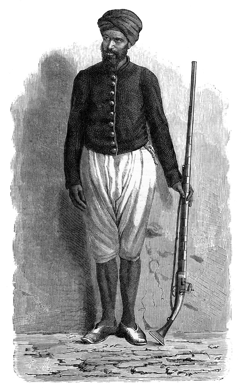 Un soldat arabe de Tunis, vers 1890 - Unbekannt