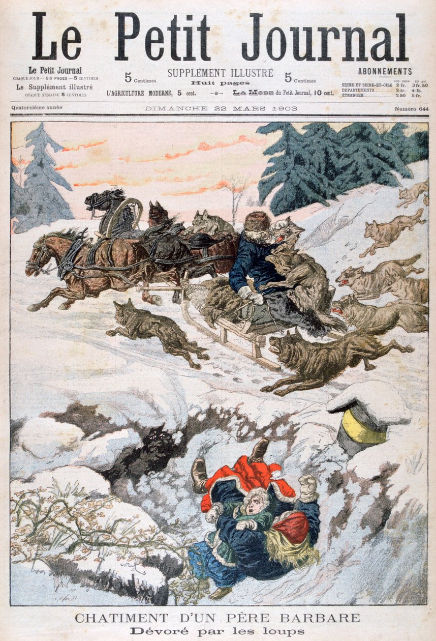 Attaqué par des loups, Russie, 1903 - Unbekannt