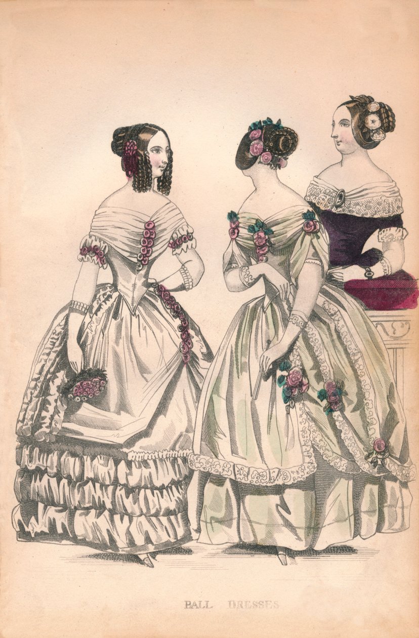 Robes de bal, 19e siècle - Unbekannt