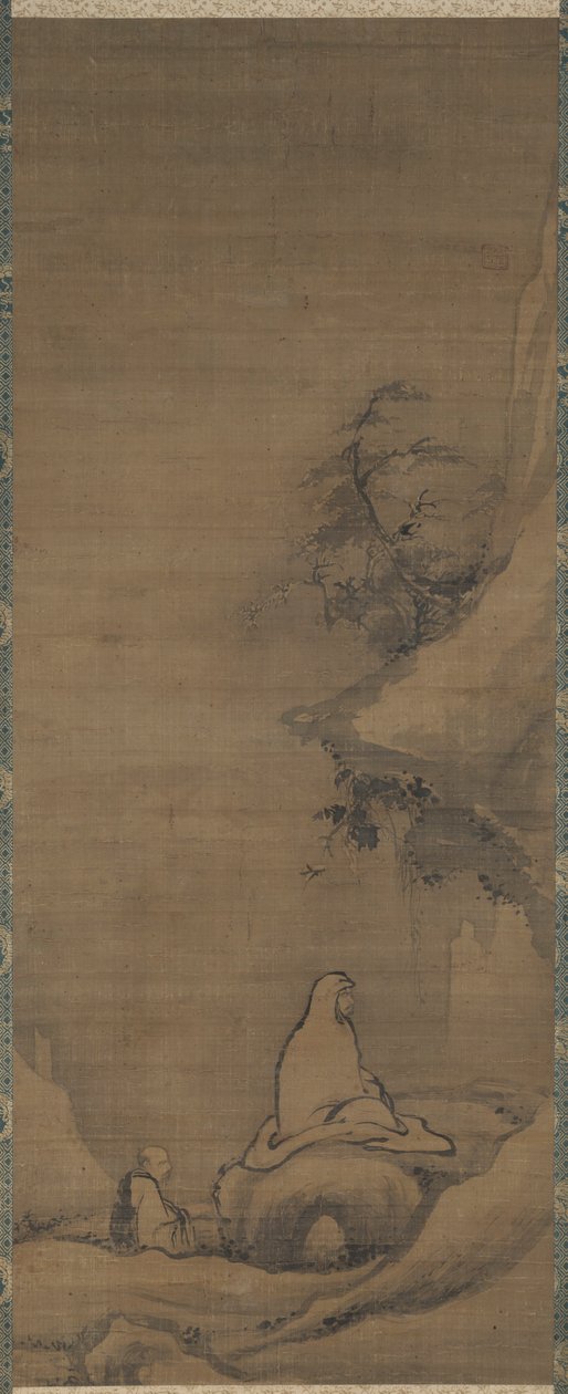 Bodhidharma méditant face à une falaise - Unbekannt
