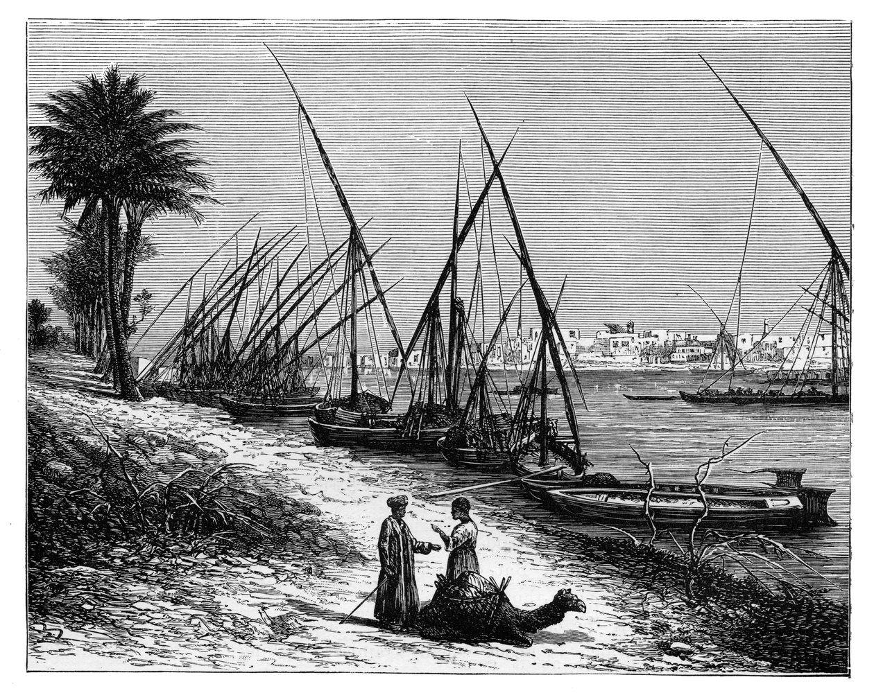 Boulak sur le Nil, Le Caire, Égypte, vers 1890 - Unbekannt