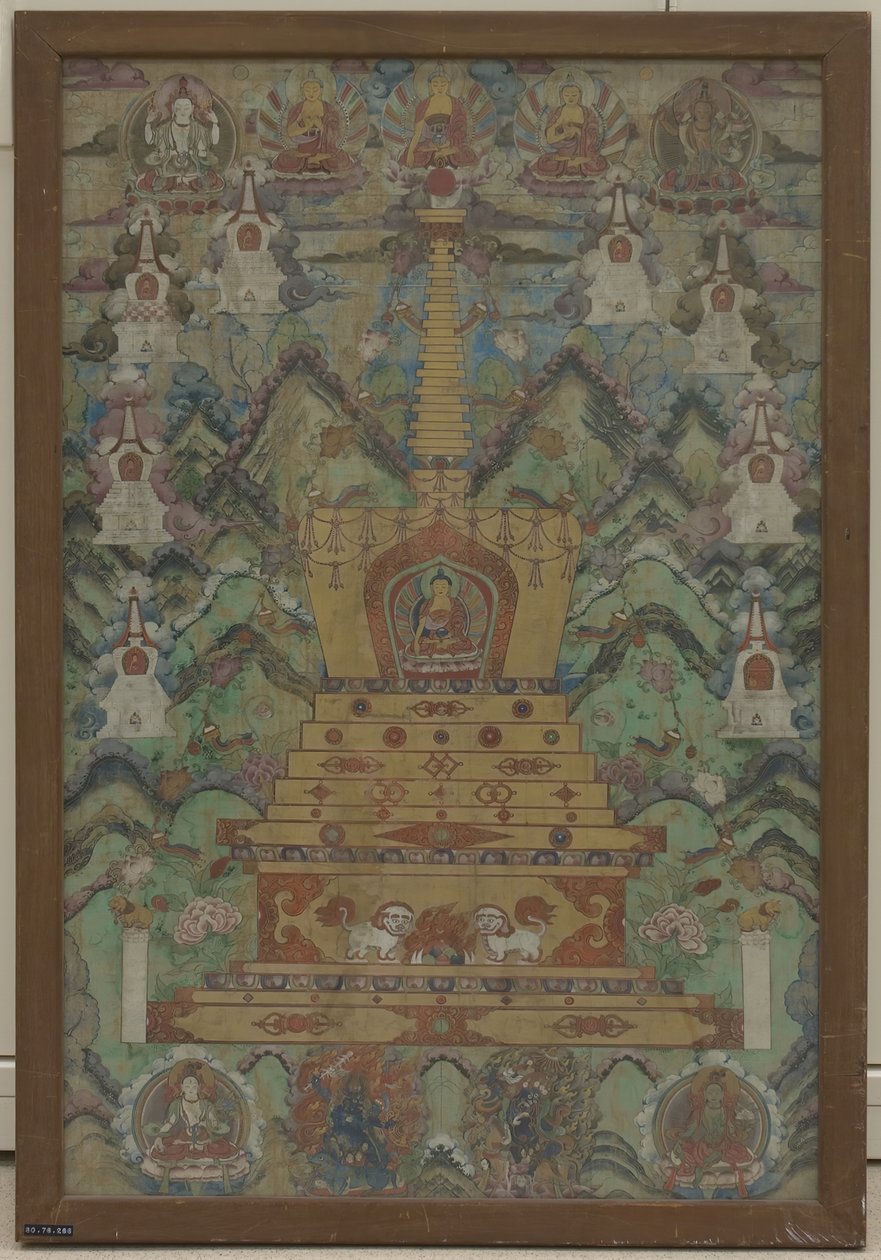 Bouddha dans un Stupa, 16ème-17ème siècle - Unbekannt