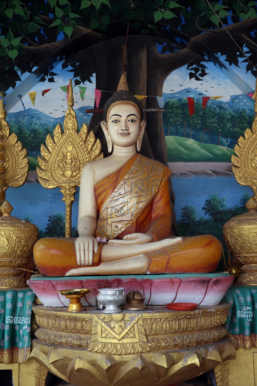 Statue de Bouddha dans un temple khmer. Cambodge - Unbekannt