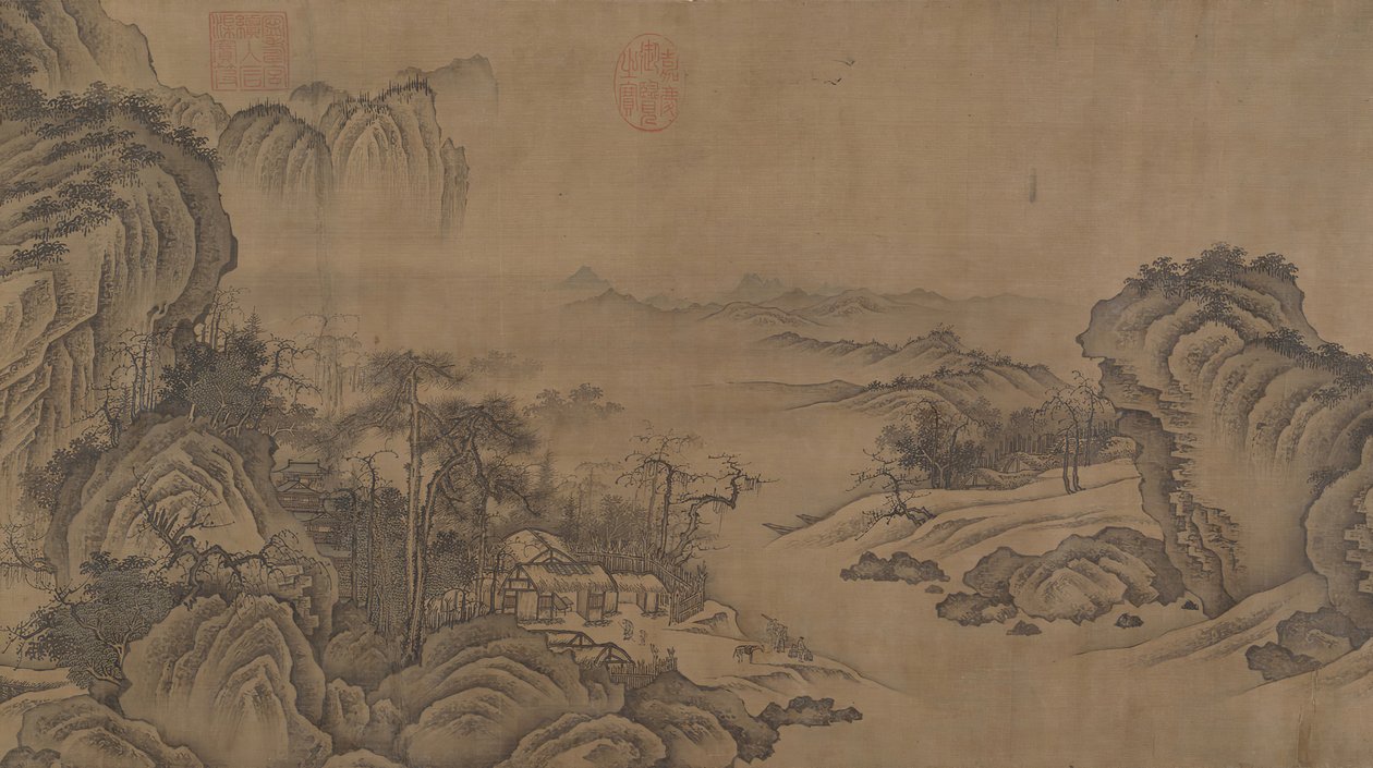 Temples Bouddhistes au milieu des Montagnes d