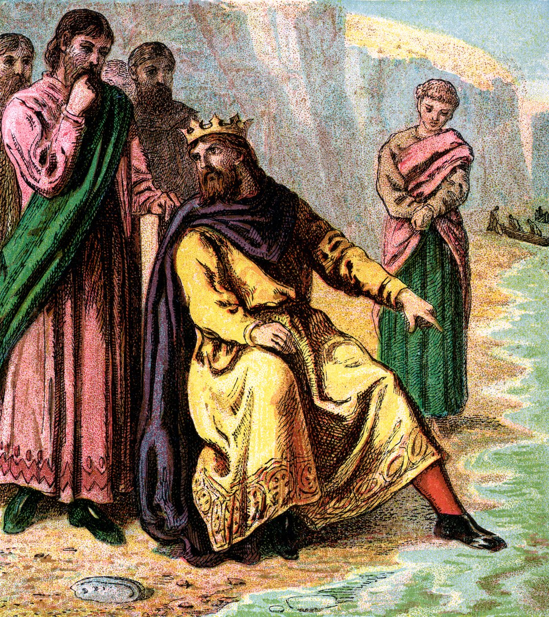 Canute et ses courtisans, 11e siècle, vers 1850 - Unbekannt
