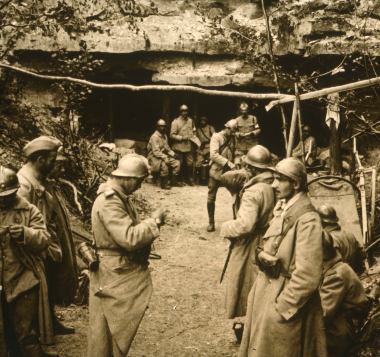 Grottes, Mennevilliers, France, vers 1914-1918 - Unbekannt