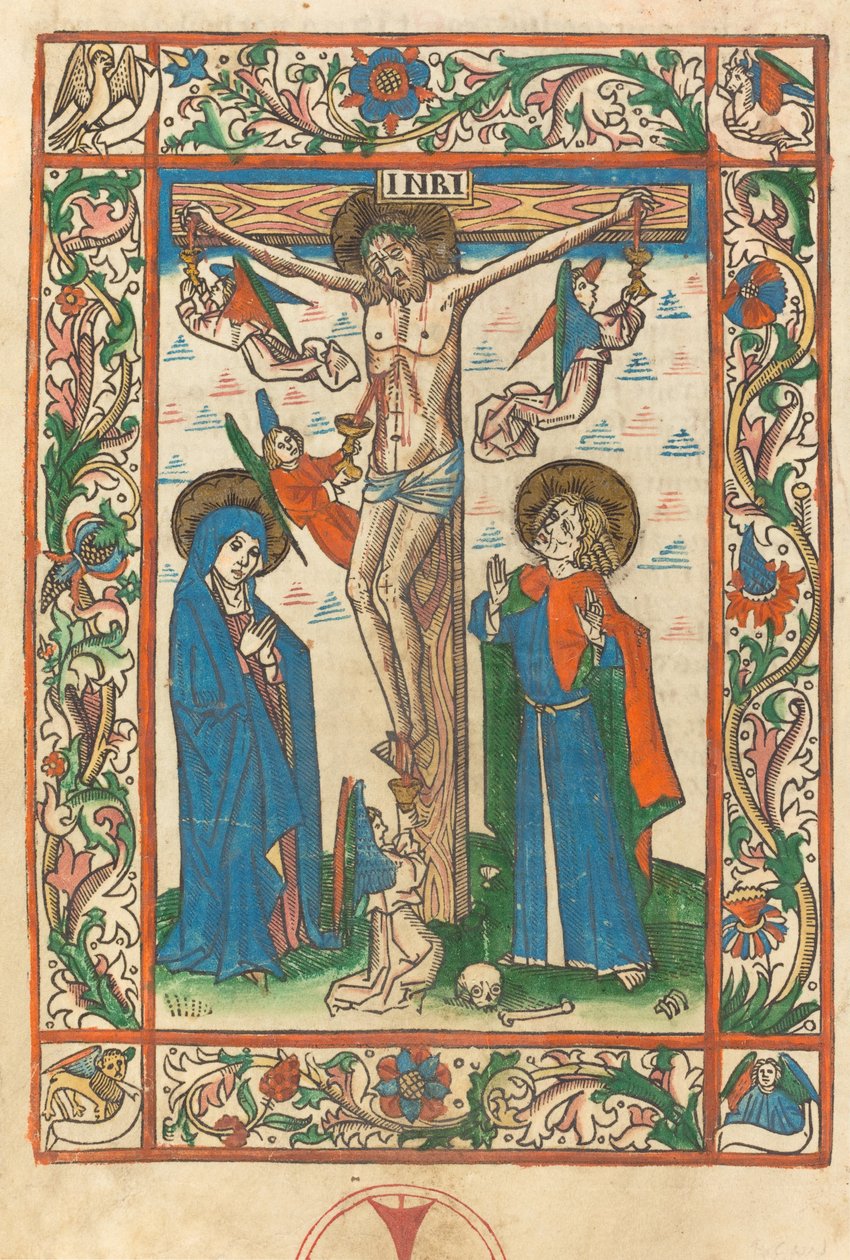 Christ en croix avec des anges, 1483 - Unbekannt