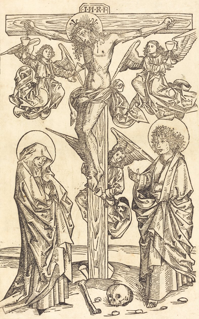 Christ sur la croix avec des anges - Unbekannt