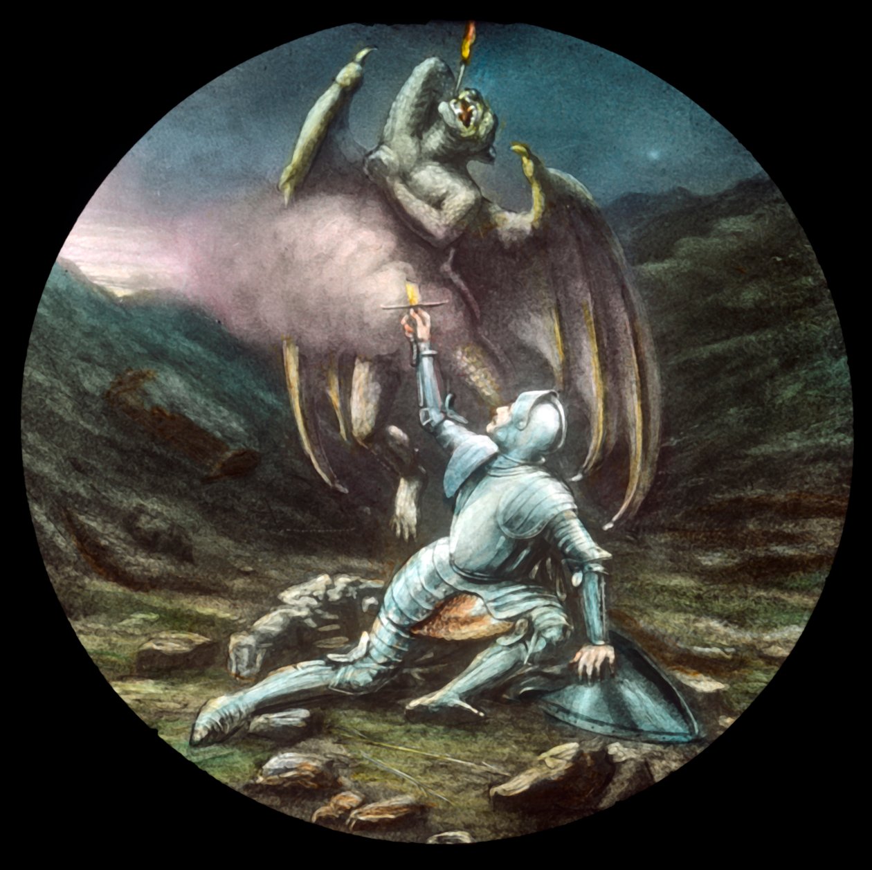 Christian et Apollyon, vers 1910 - Unbekannt