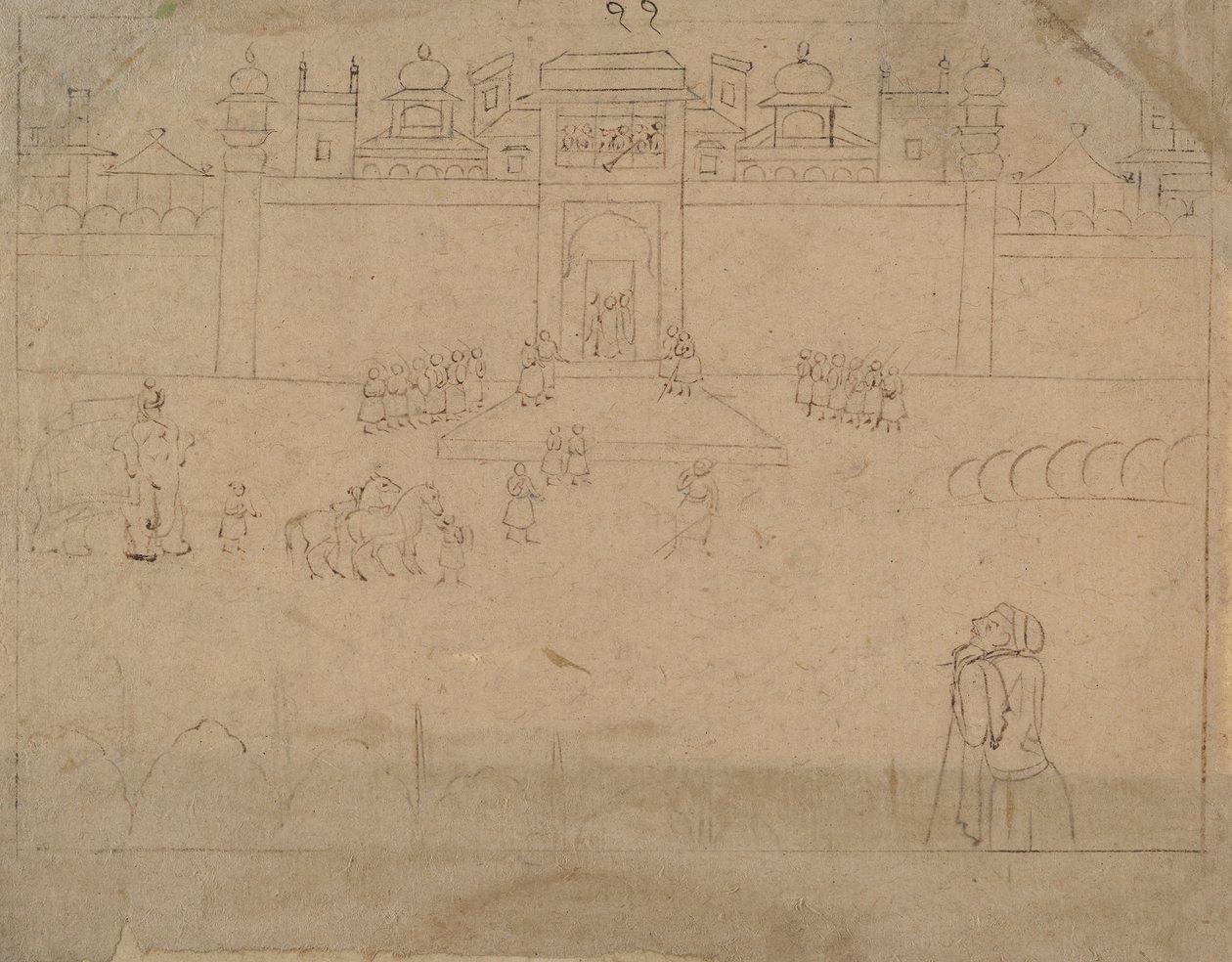Paysage urbain, 19ème siècle - Unbekannt