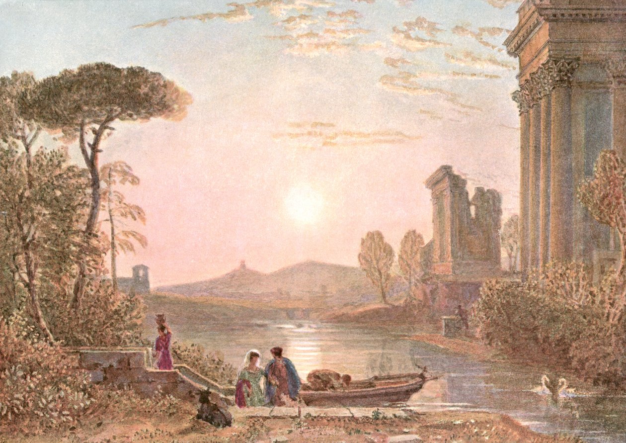 Paysage classique, vers 1900 - Unbekannt