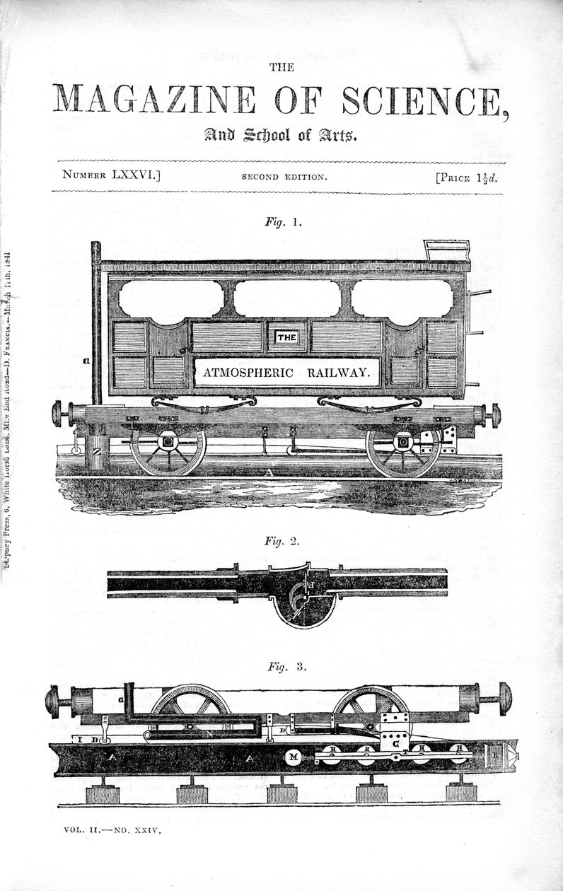 Chemin de fer atmosphérique de Clegg et Samuda, 1845 - Unbekannt