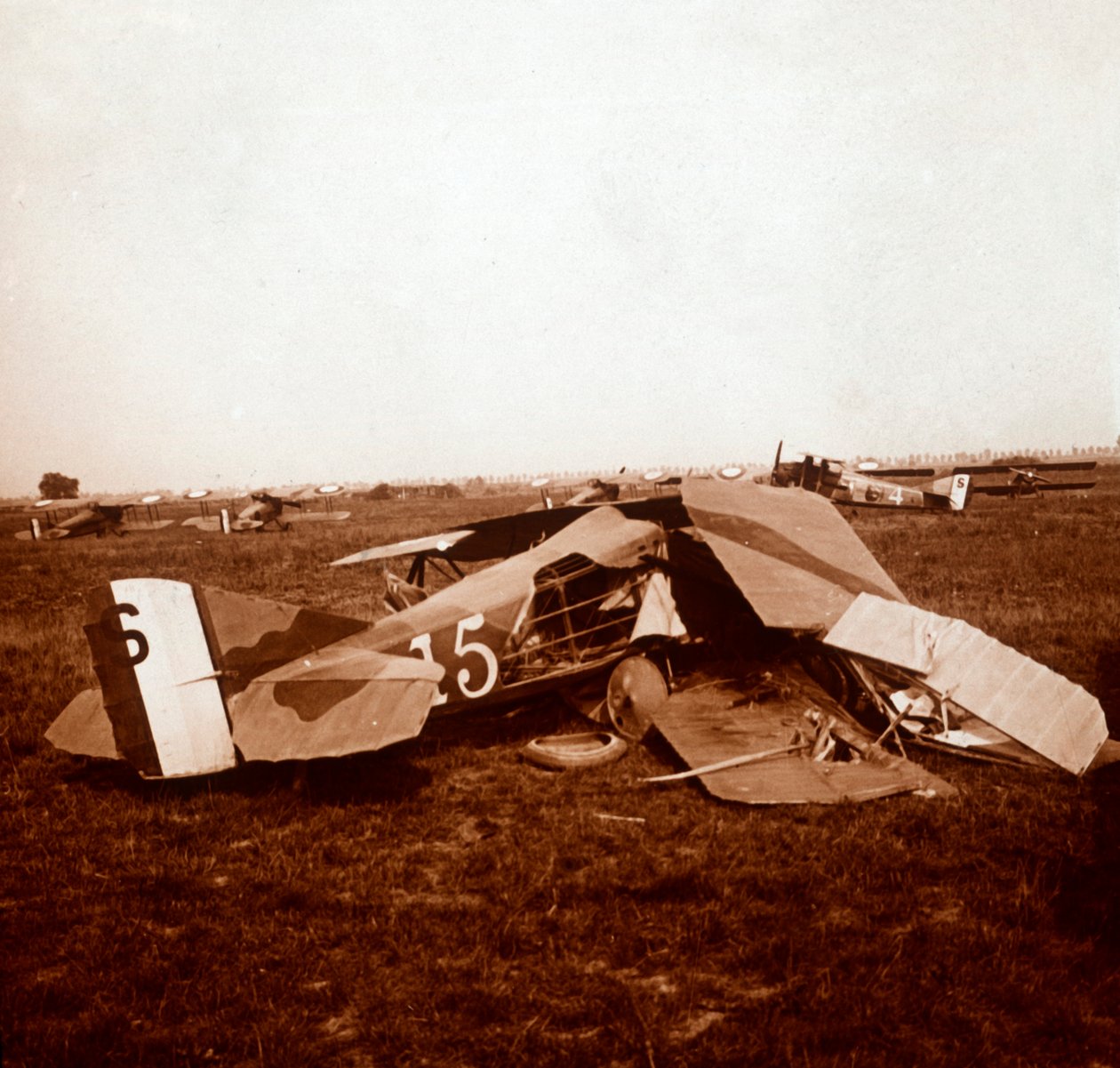 Avion écrasé, c1914-c1918 - Unbekannt