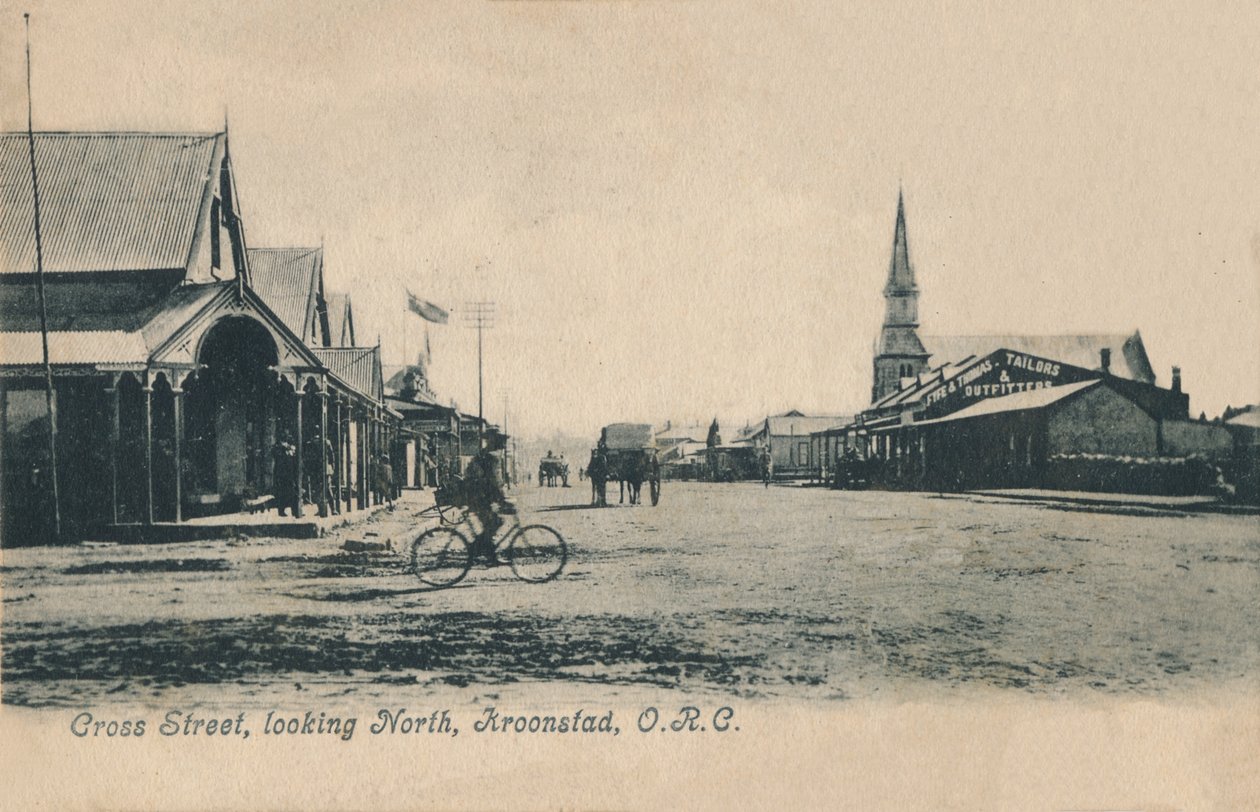 Rue Cross, vue vers le nord, Kroonstad, O.R.C, vers 1905 - Unbekannt